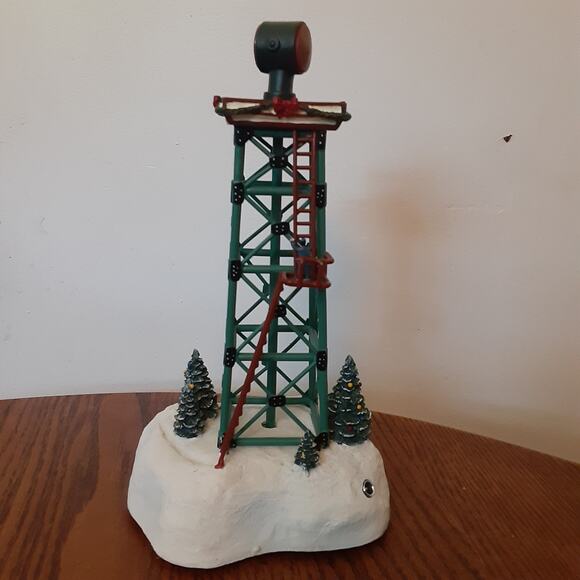 Vtg Hawthorne Village Aircraft Beacon Holiday Towers Train Accessory Tested - Picture 6 of 10